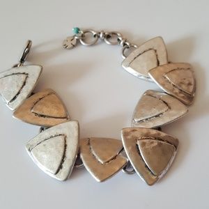 Lucky Brand Triangular Silver Bracelet